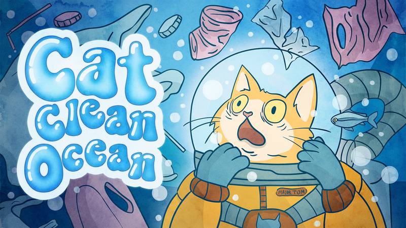 猫咪清理海洋-Cat Clean Ocean