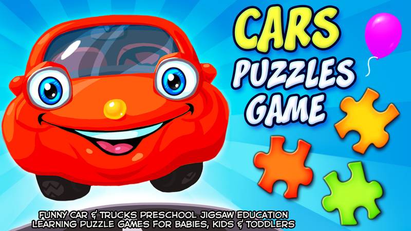 学前系列：汽车拼图-Cars Puzzles Game – Funny Car & Trucks Preschool Jigsaw Education Learning Puzzle Games for Babies, Kids & Toddlers