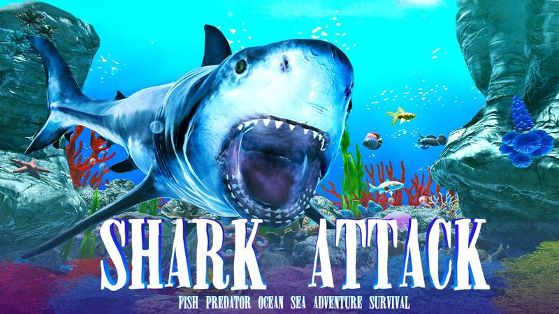 鲨鱼袭击：鱼类捕食者海洋冒险生存-Shark Simulator： Fish Predator