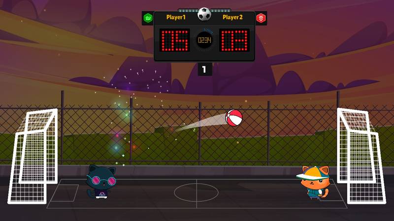 小猫头足球-Kitten's Head Football 游戏截图
