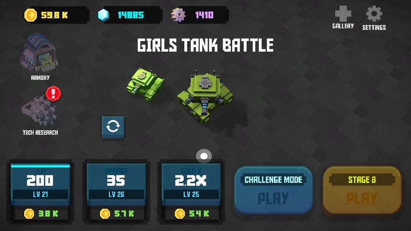 坦克战斗少女-Girls Tank Battle 游戏截图